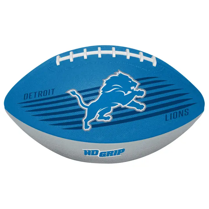 Ballon de football américain Grip Tek pour jeune des Detroit Lions bleu/gris