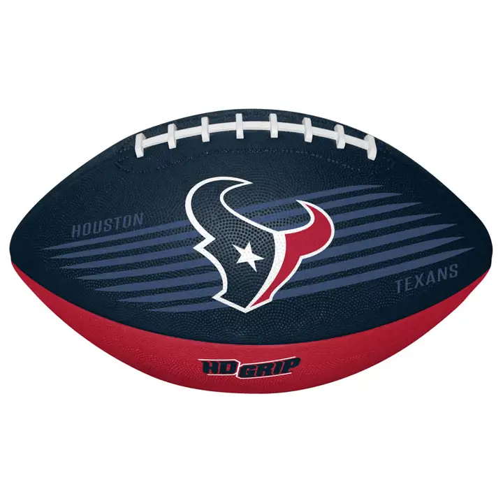 Ballon de football américain Houston Texans Grip Tek pour jeunes marine/rouge