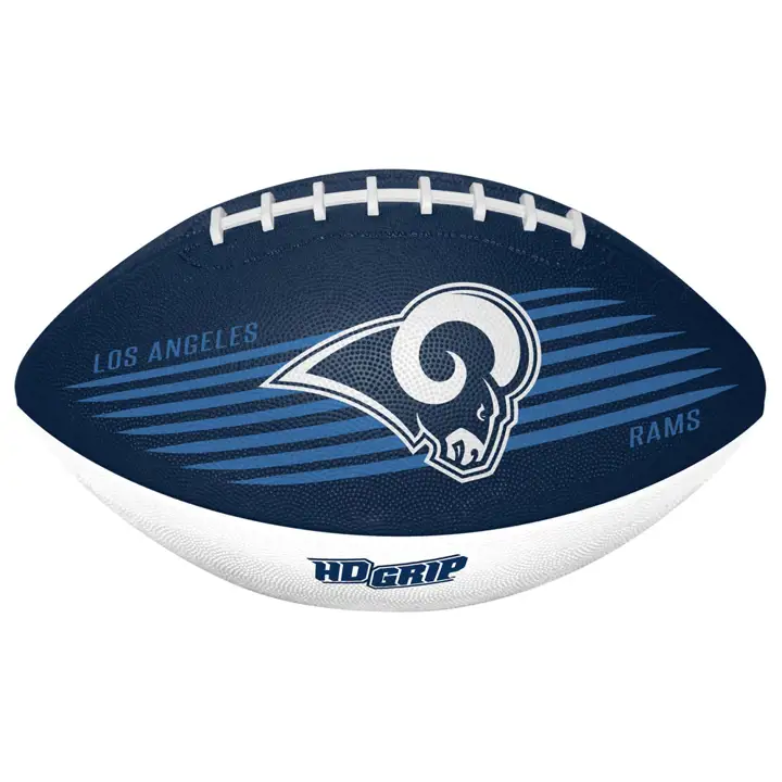 Ballon de football américain junior Los Angeles Rams Grip Tek bleu/blanc