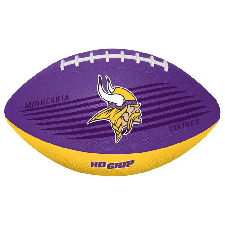 Mini-ball de football Minnesota Vikings Grip Tek pour jeunes pur/gl