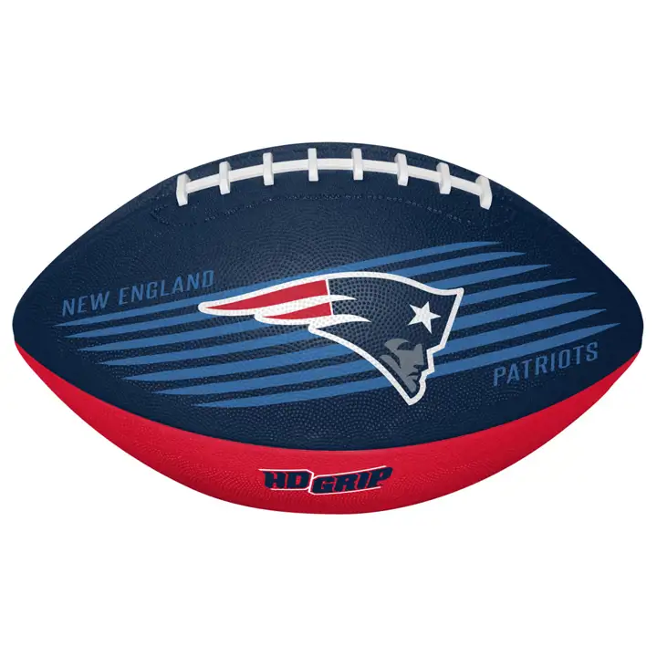 Ballon de football américain junior Grip Tek des New England Patriots  bleu marine/rouge