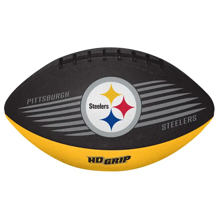 Ballon de football Pittsburgh Steelers Grip Tek - Jeunesse - noir/doré