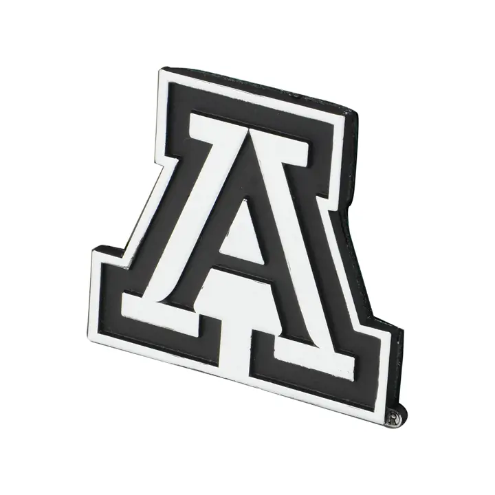 Arizona Wildcats Emblème métallique pour voiture ARGENT
