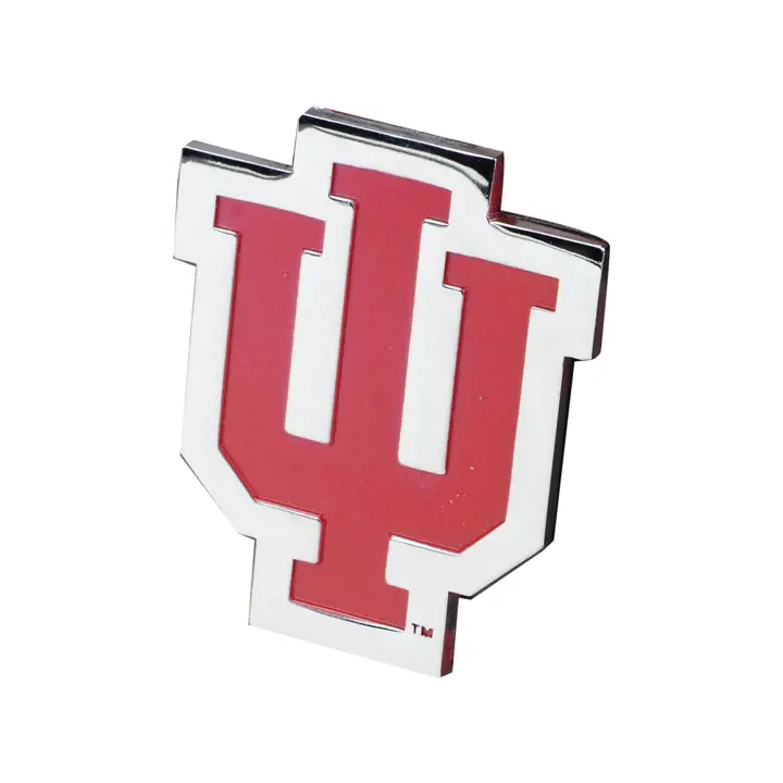 Emblème métallique automobile Indiana Hoosiers ARGENT