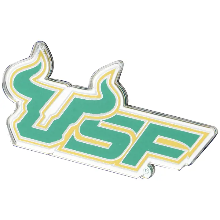 Emblème de voiture métallique South Florida Bulls ARGENT