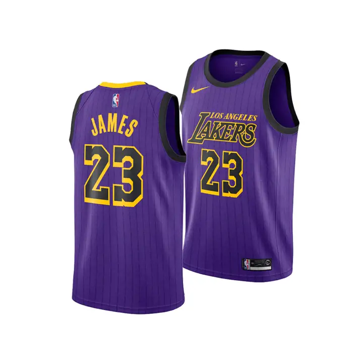 MAILLOT SWINGMAN LAKERS NBA CITY 18 LeBron James violet