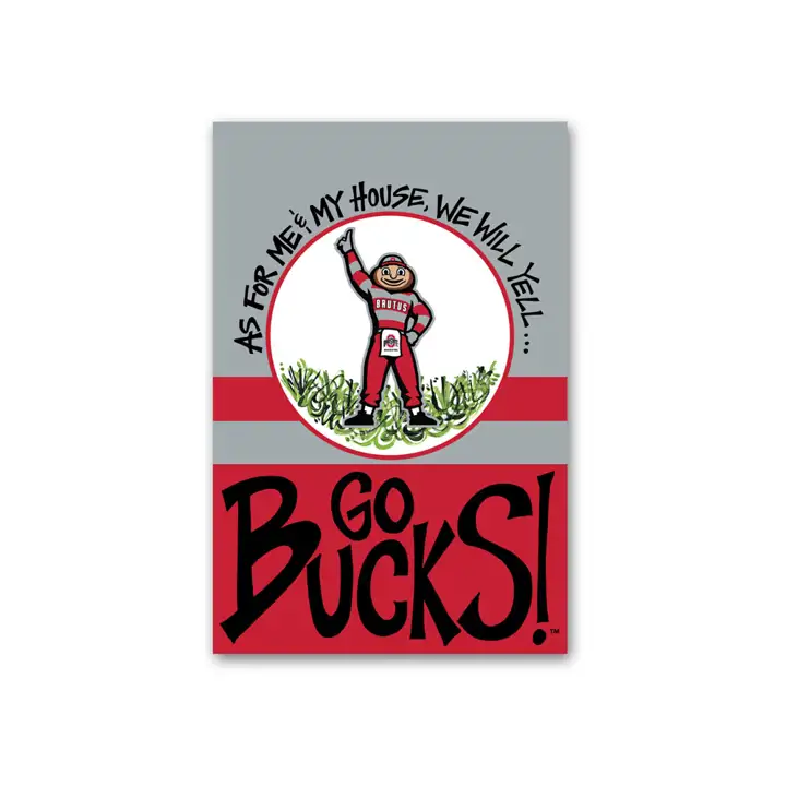 Drapeau de jardin Ohio State Buckeyes gry/rouge