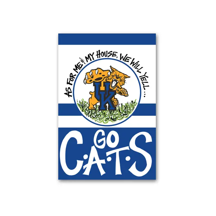 Drapeau de jardin Kentucky Wildcats blanc/bleu