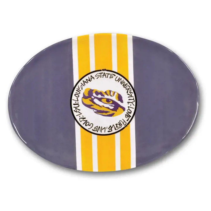 Plat à l'effigie de la mascotte de L.S.U.  pur/gl