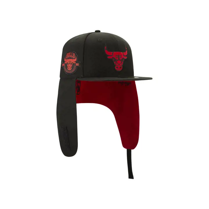 Casquette 59FIFTY Chicago Bulls NBA Dogear Patch noire et rouge