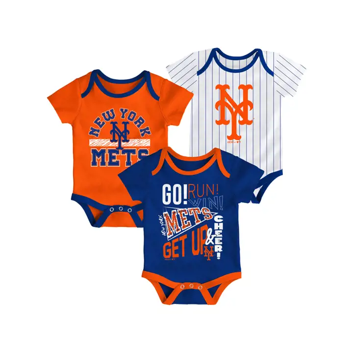 New York Mets MLB Nouveau-né Ensemble 3 pièces Le plus jeune des joueurs 19 RBL/ORG/
