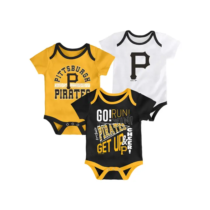 Pittsburgh Pirates MLB Nouveau-né La recrue la plus récente Ensemble 3 pièces 19 NOIR
