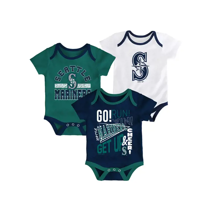 Seattle Mariners MLB Ensemble de 3 pièces Nouveau-né Rookie 19 marine