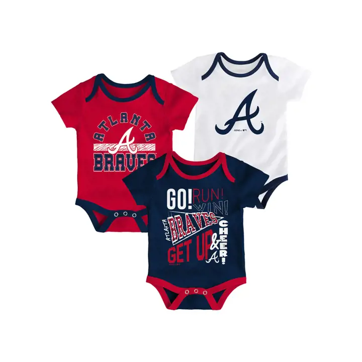 Ensemble de 3 pièces pour bébé Atlanta Braves MLB Newest Rookie 19 marine