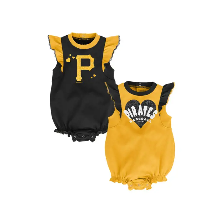 Ensemble nouveau-né MLB Pittsburgh Pirates Double Trouble pour filles 19 b