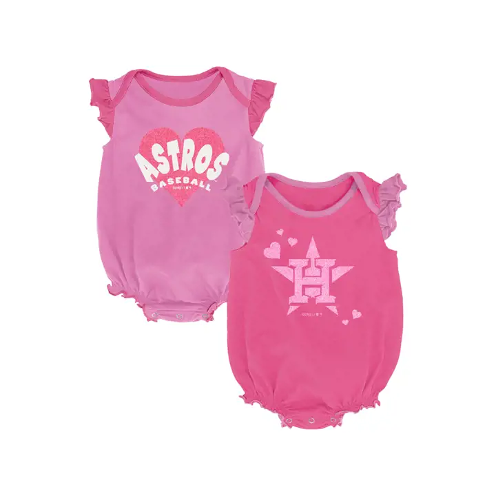 Ensemble Double Trouble rose pour nouveau-né fille Houston Astros MLB 19