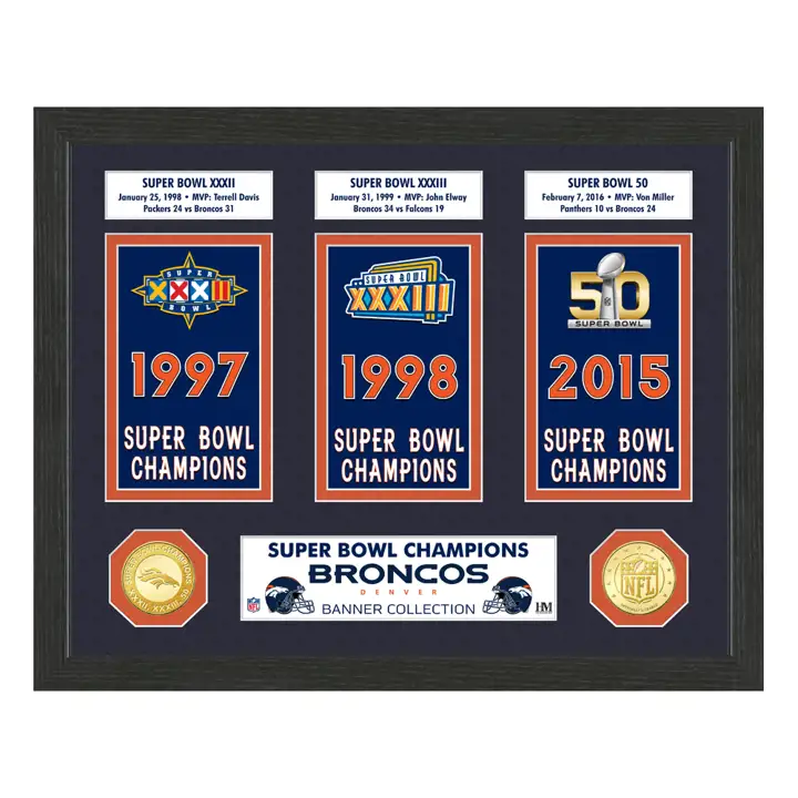 Denver Broncos Super Bowl Banner Collection Photo Monnaie