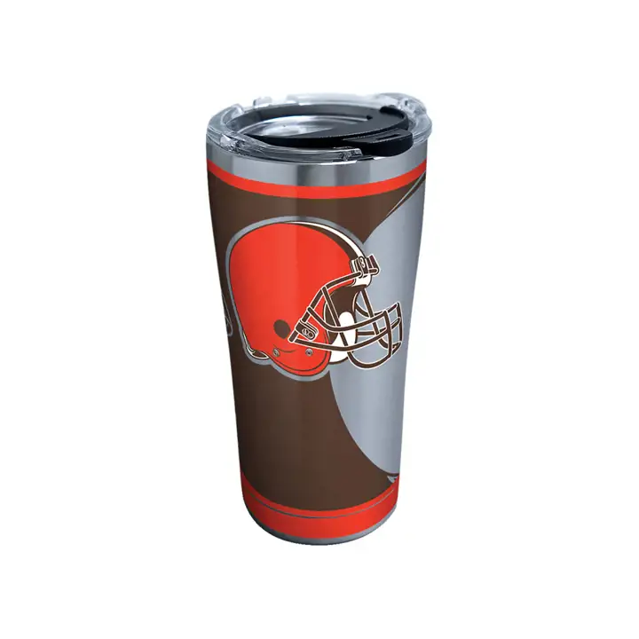 Cleveland Browns 20oz NFL Rush Acier inoxydable Argent/Marron