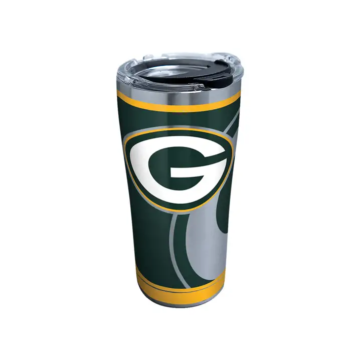 Green Bay Packers Gobelet 590 ml NFL Rush en acier inoxydable ARGENT/vert