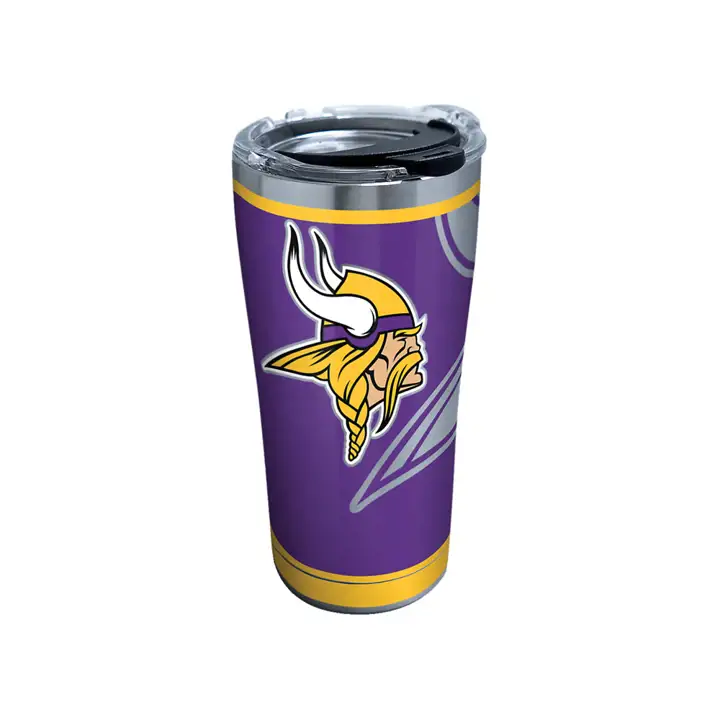 Minnesota Vikings Gobelet en acier inoxydable NFL Rush de 590 ml, argent/violet
