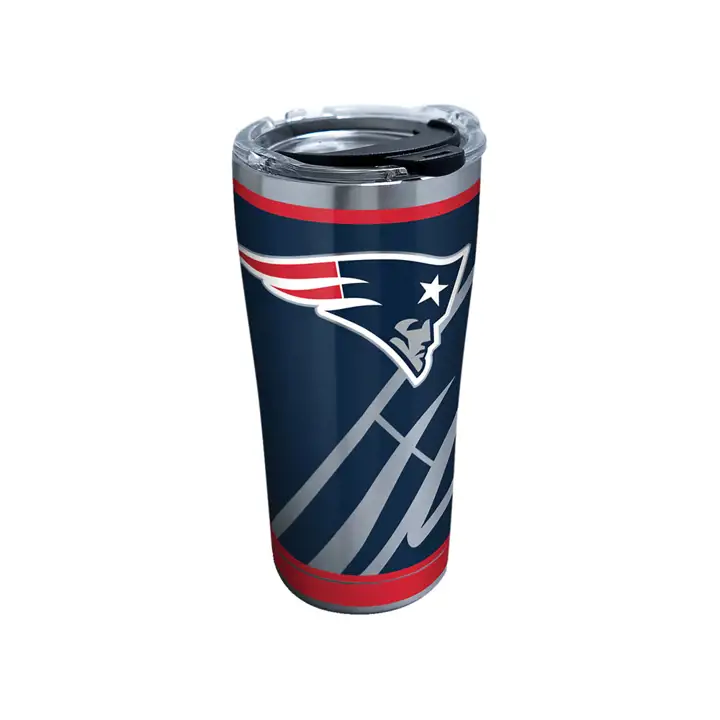 New England Patriots 20oz NFL Rush Acier Inoxydable ARGT/bleu mar.