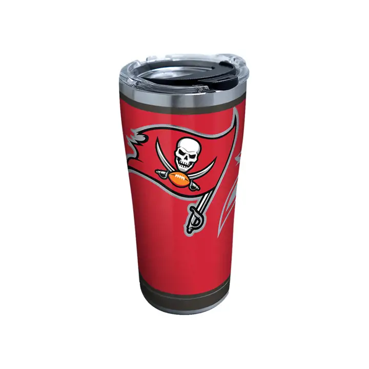 Tampa Bay Buccaneers 20oz NFL Rush Acier inoxydable ARGENT/rouge