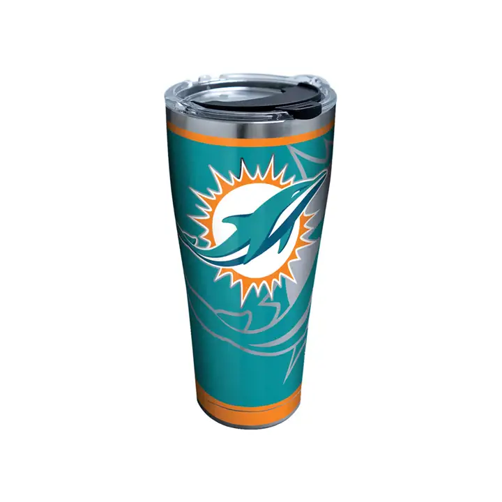 Miami Dolphins Gobelet NFL Rush en acier inoxydable de 30 oz  ARGENT/aq