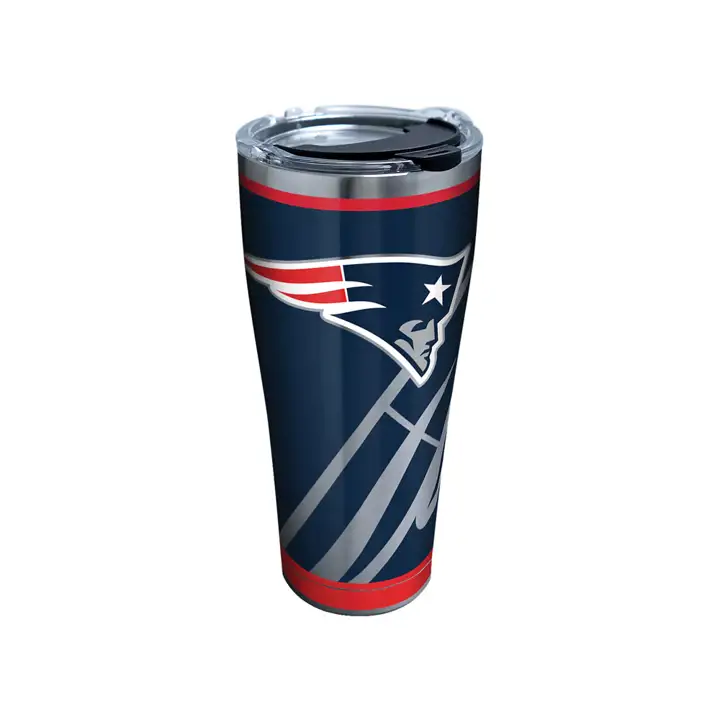New England Patriots Gobelet 30oz NFL Rush Acier Inoxydable ARGENT/bleu marine