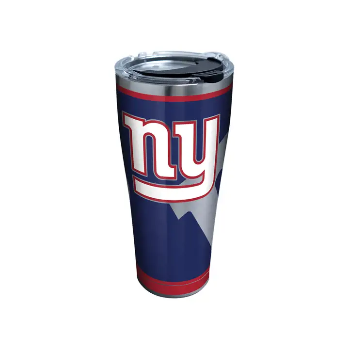 New York Giants Gobelet en acier inoxydable NFL Rush 30oz Argent/Bleu