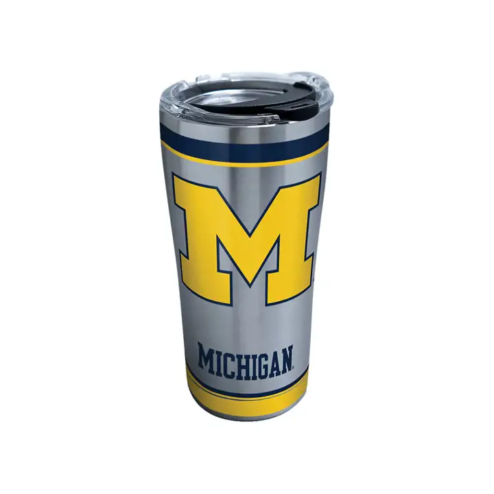 Gourde en acier inoxydable Michigan Wolverines 20 oz NCAA Tradition SIL