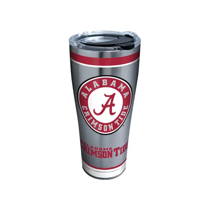 Alabama Crimson Tide Gobelet isotherme en acier inoxydable de 887 ml avec logo universitaire