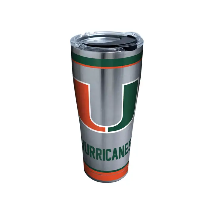 Gobelet Miami Hurricanes 30oz en acier inoxydable Tradition NCAA ARGENT/o