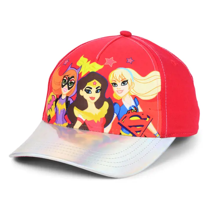 DC Comics Casquette Fille PAILLETÉE ARC-EN-CIEL DC GIRLS rouge/arg.