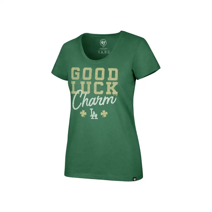 T-shirt porte-bonheur pour femme MLB DODGERS 19 kgrn