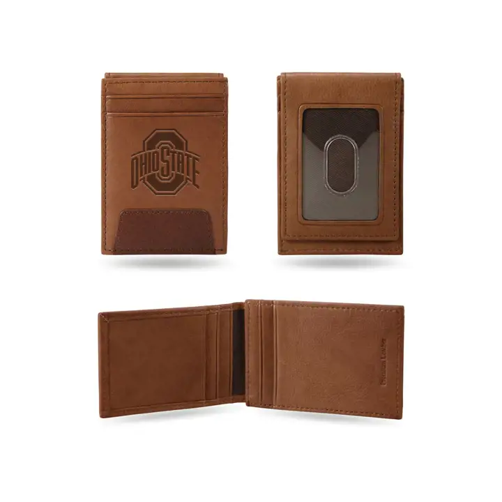 Portefeuille de poche avant magnétique Ohio State Buckeyes MARRON