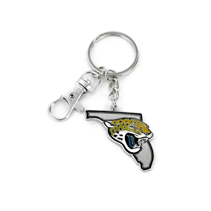 Porte-clés épais JAGUARS Home State argenté