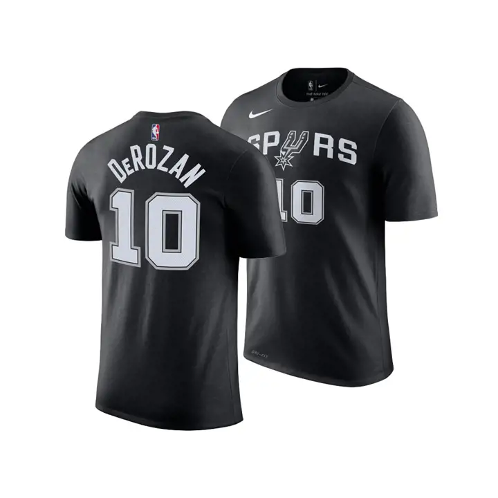 T-SHIRT JOUEUR EMBLÉMATIQUE DES SPURS DE LA NBA DeMar DeRozan noir