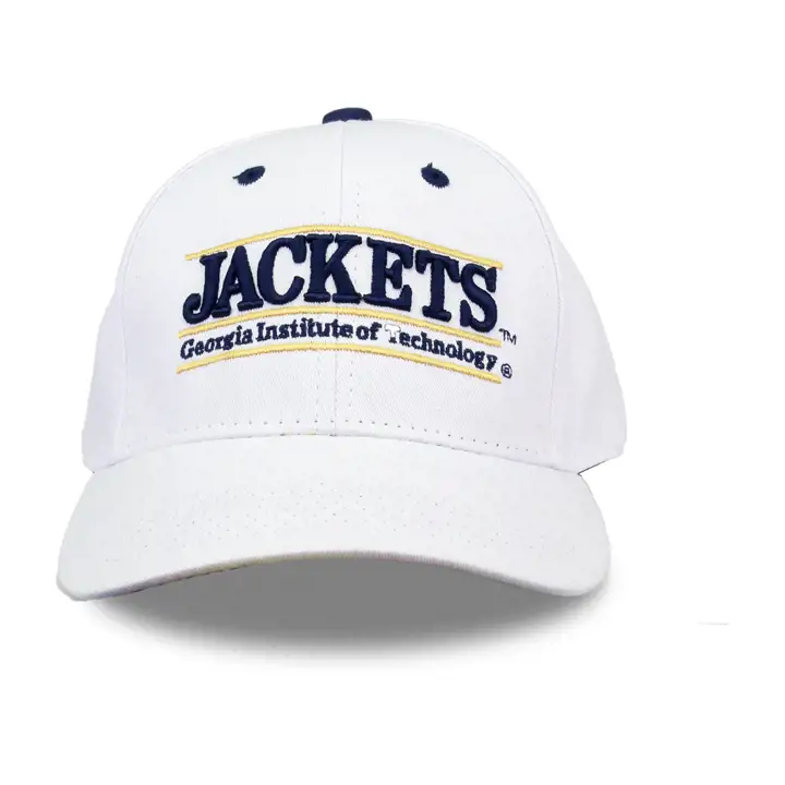Veste jaune Georgia Tech Yellow Jackets NCAA GM avec barre de surnom BLANC