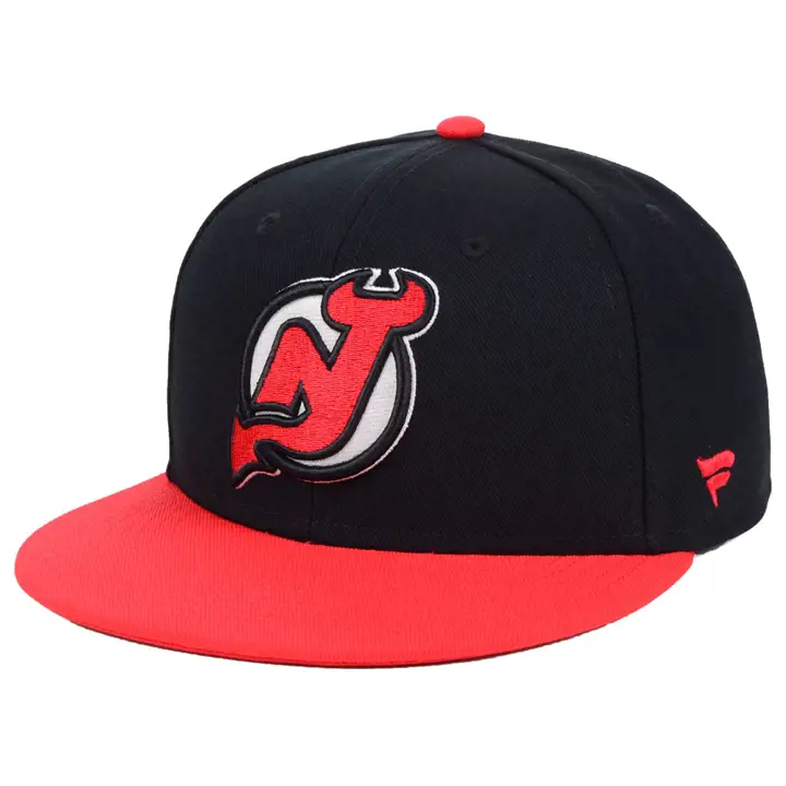 New Jersey Devils NHL Basic Fan Ajustée Noir/Rouge