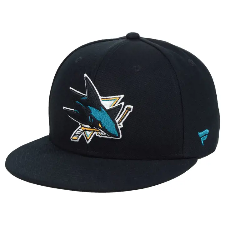 San Jose Sharks LNH Casquette ajustée fan basique noire