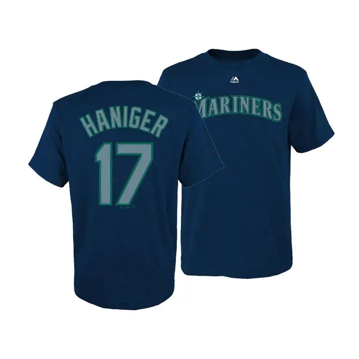 T-shirt Officiel Enfant Joueur MLB Mariners Mitch Haniger marine