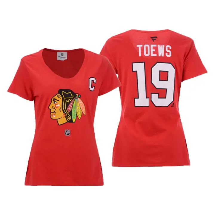 Chicago Blackhawks NHL Women's Player T-Shirt JONATHAN TOEWS