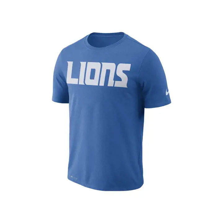 DETROIT LIONS NFL T-shirt Dri-Fit Coton Essentiel Wordmark BLEU