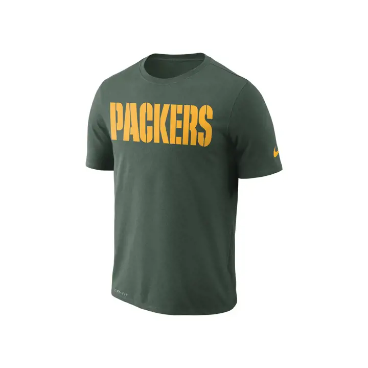 T-shirt NFL Green Bay Packers Dri-Fit en coton avec logo