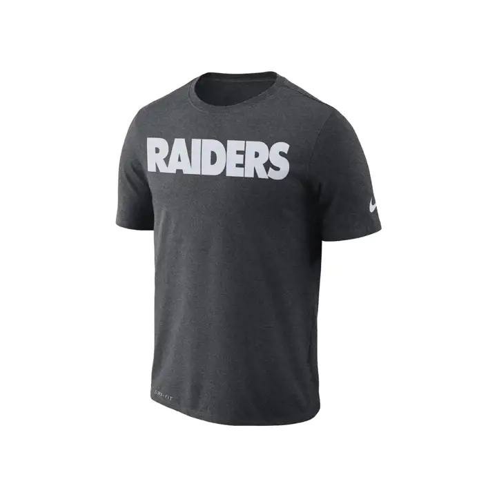 T-shirt Raiders de Las Vegas NFL en coton Dri-Fit avec mot-symbole essentiel