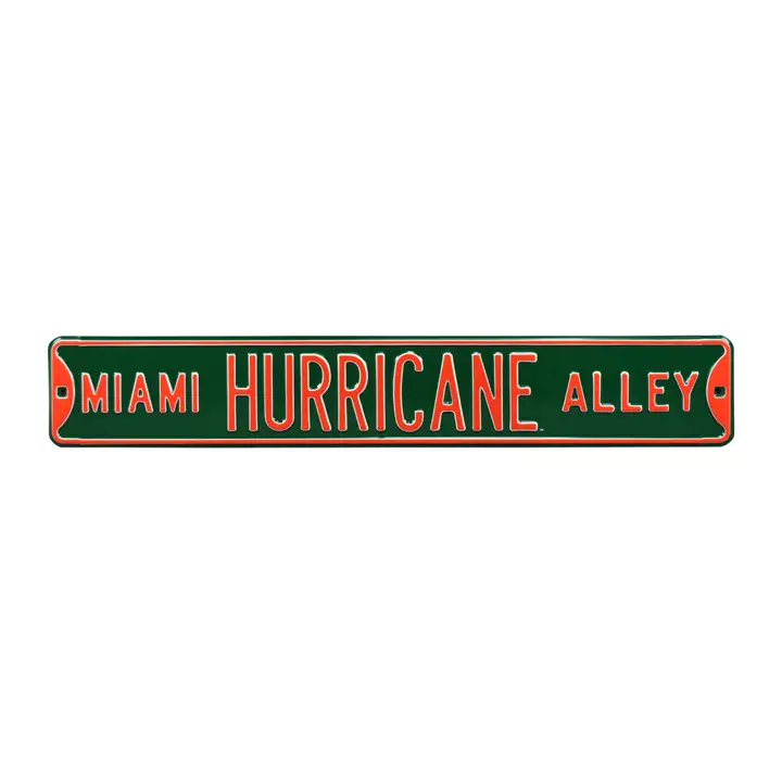 Panneau de rue authentique Miami Hurricanes - Avenue Ast