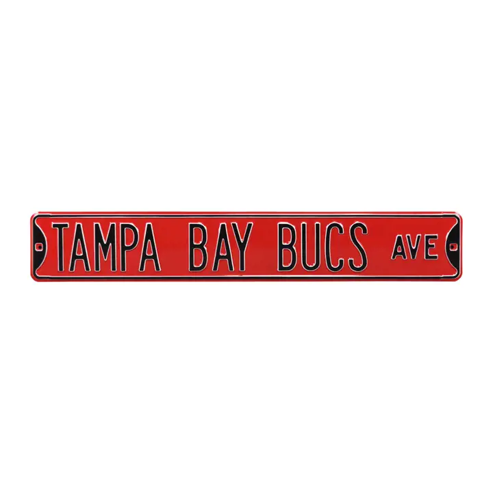Panneau de rue authentique des Buccaneers de Tampa Bay - Avenue Ast