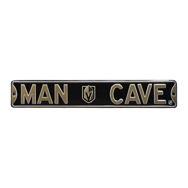 Enseigne de rue authentique Vegas Golden Knights - Décoration Murale Homme des Cavernes