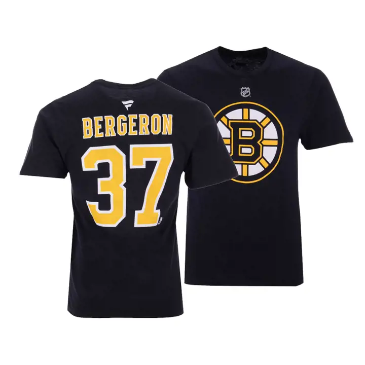 Patrice Bergeron Boston Bruins NHL T-shirt Authentique avec nom et numéro