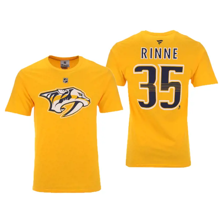 T-shirt authentique Pekka Rinne Nashville Predators LNH Nom et numéro